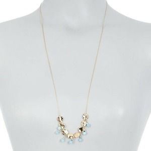 Stephan & Co‎ Metal & Bead Drop Long Necklace New